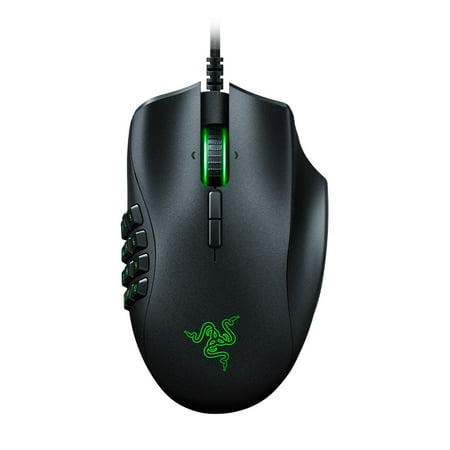 Razer - Naga Trinity Wired Optical Gaming Mouse with Interchangeable Side Plates in 2, 6, 12 Button Configurations - Black