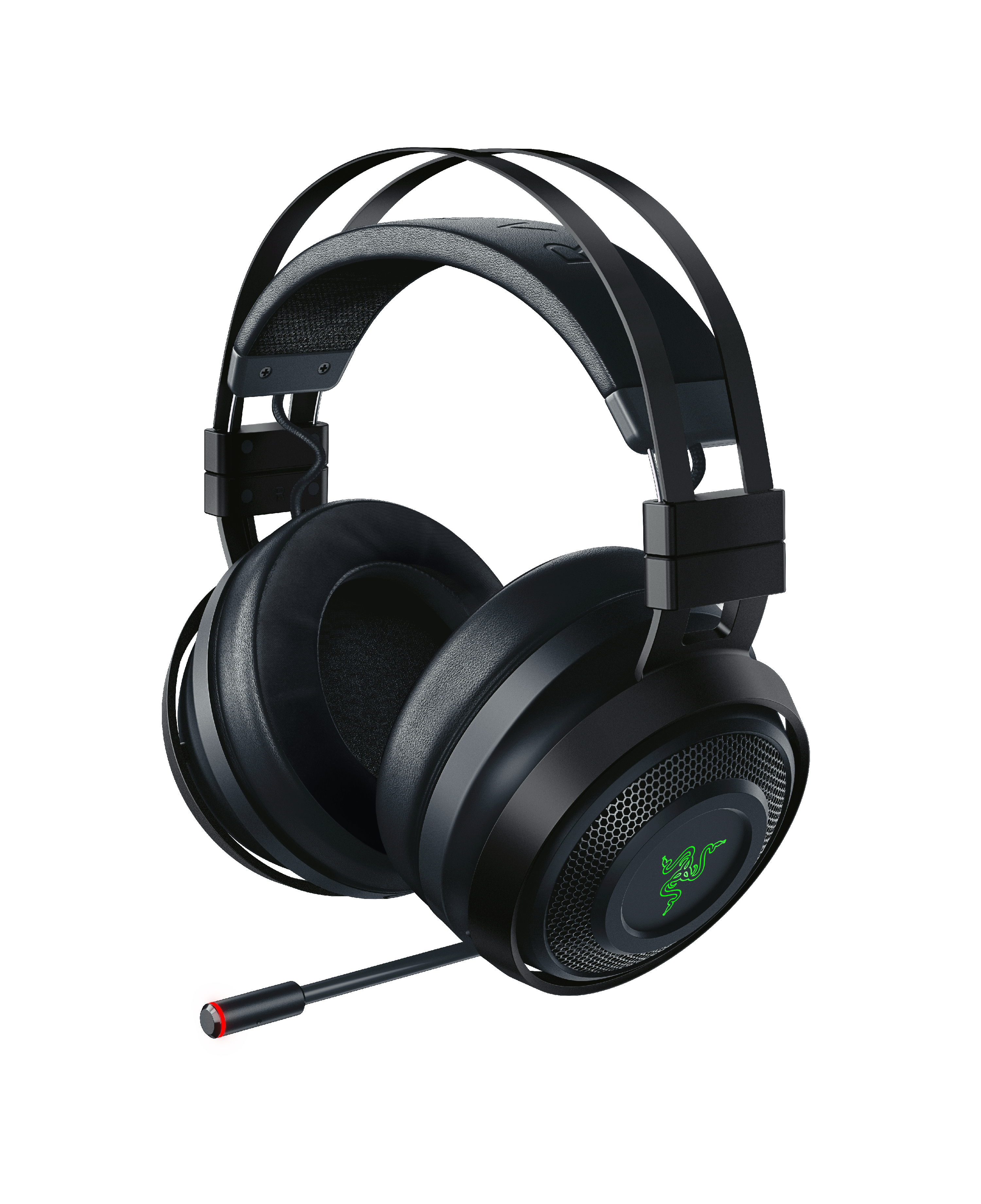 Razer Nari Ultimate Wireless 7.1 Surround Sound Gaming Headset: THX Audio & Haptic Feedback - Auto-Adjust Headband - Chroma RGB - Retractable Mic - For PC, PS4, PS5 - Black - image 1 of 6