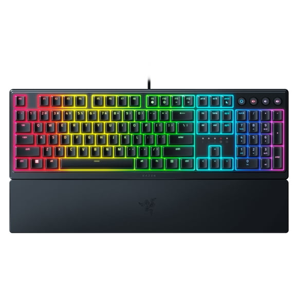 Razer Ornata V3 Full-Size Wired Mecha-Membrane Gaming Keyboard for PC, Chroma RGB, Black