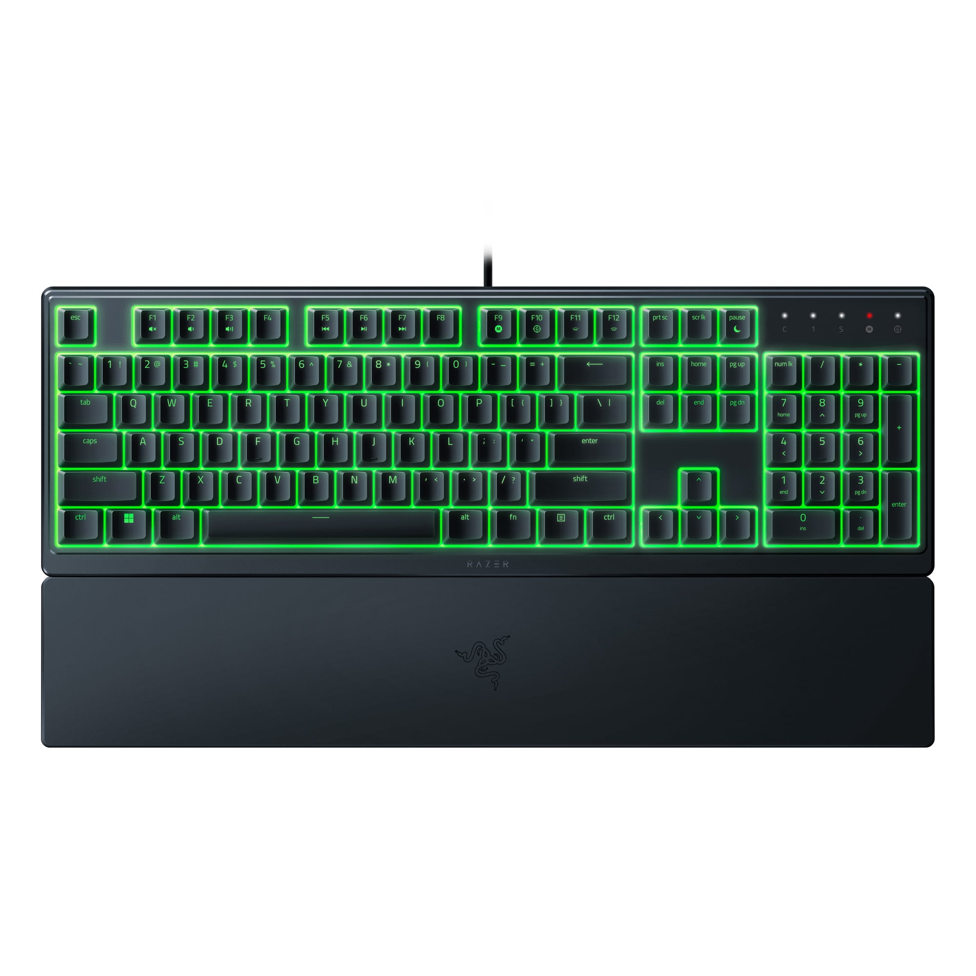 Razer Ornata V3 X Full-Size Wired Membrane Gaming Keyboard for PC, Chroma  RGB, Wrist Rest, Black 