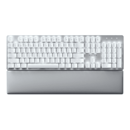 Razer - Pro Type Ultra Full Sized Wireless Mechanical Silent Linear Switch Keyboard with Plush Wrist Rest - Mercury