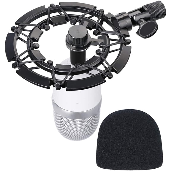 Razer Seiren Mini Shock Mount and Pop Filter Matching Mic Boom Arm Stand, Compatible for Razer Seiren Mini Microphone by SUNMON