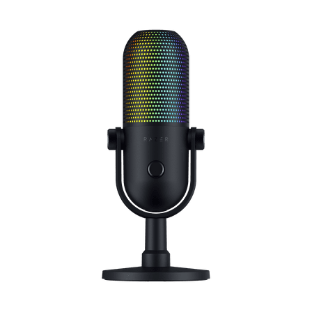 Razer Seiren V3 Chroma USB Mic with RGB Lighting Microphones with Tap-to-Mute, Black