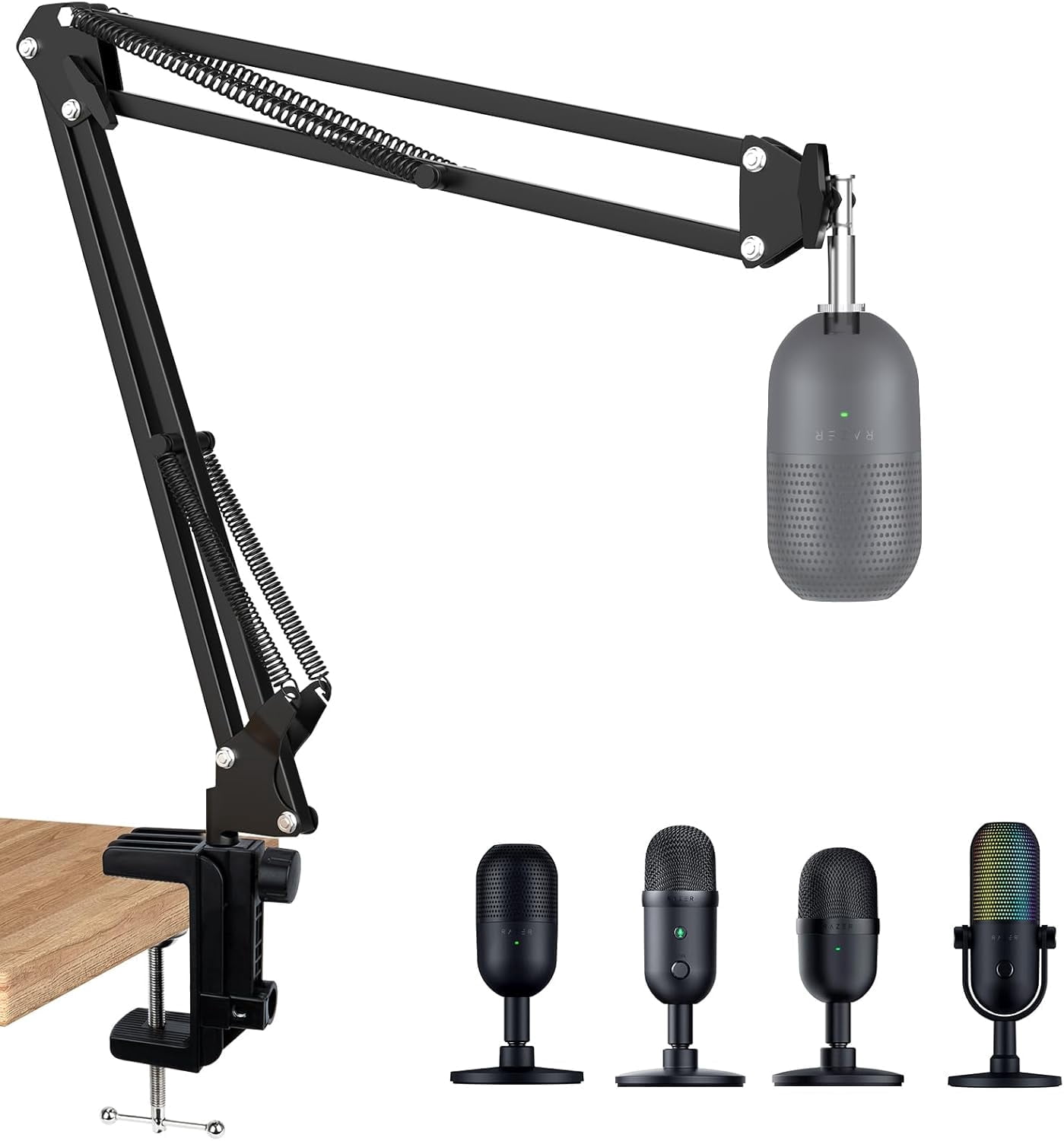 SUNMON Seiren X Boom Arm with Pop Filter for Razer Seiren X