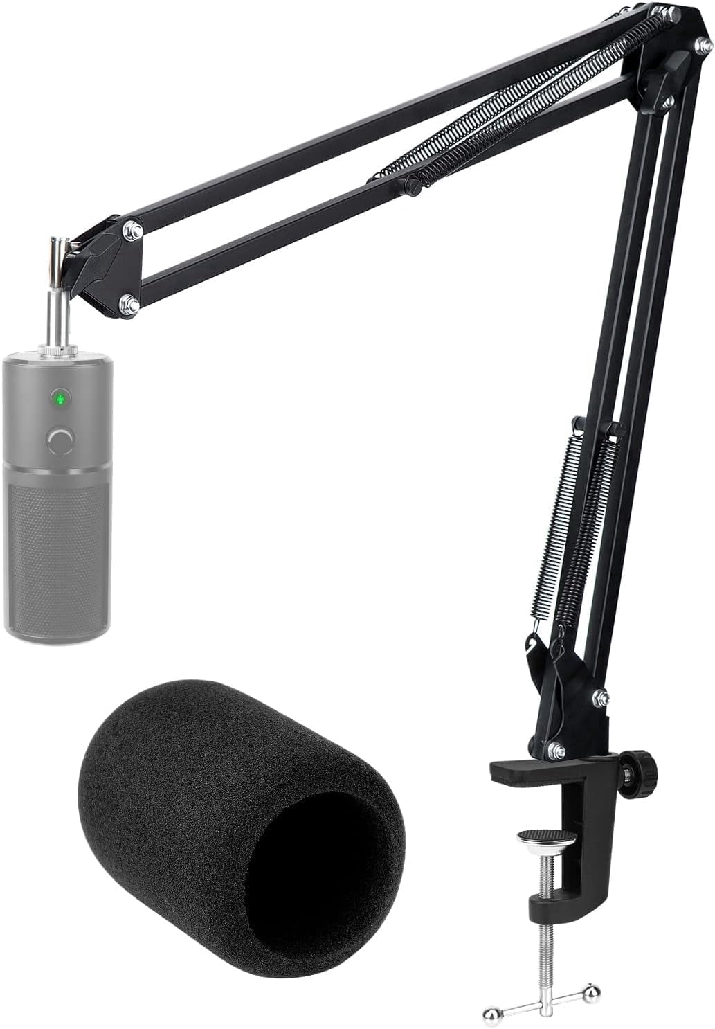 For Razer Seiren X Boom Arm, Heavy Duty Microphone Stand with Foam Cover & Adapter, Mic Arm Compatible with Blue Yeti, HyperX QuadCast, Shure SM7B, FIFINE K688 and more by YOUSHARES
