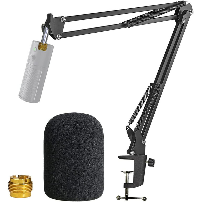 Razer Seiren X Boom Arm with Pop Filter - Mic Stand with Foam Cover  Windscreen f