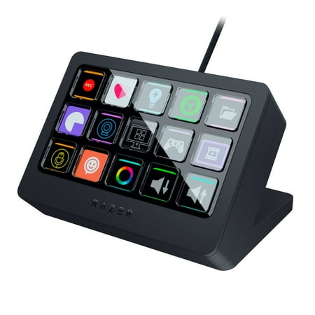 Razer Stream Controller X - All-in-One Keypad for Streaming and Content Creation, 15 Buttons, Black