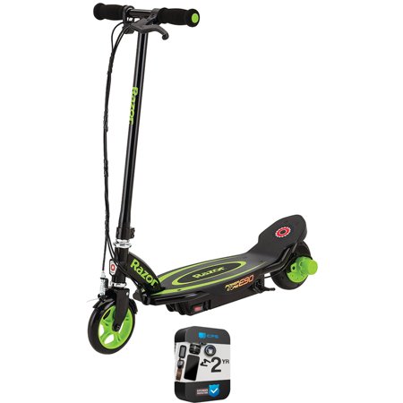 Razor 13111416 E90 Power Core Electric Scooter, Green Bundle with 2 YR CPS Enhanced Protection Pack