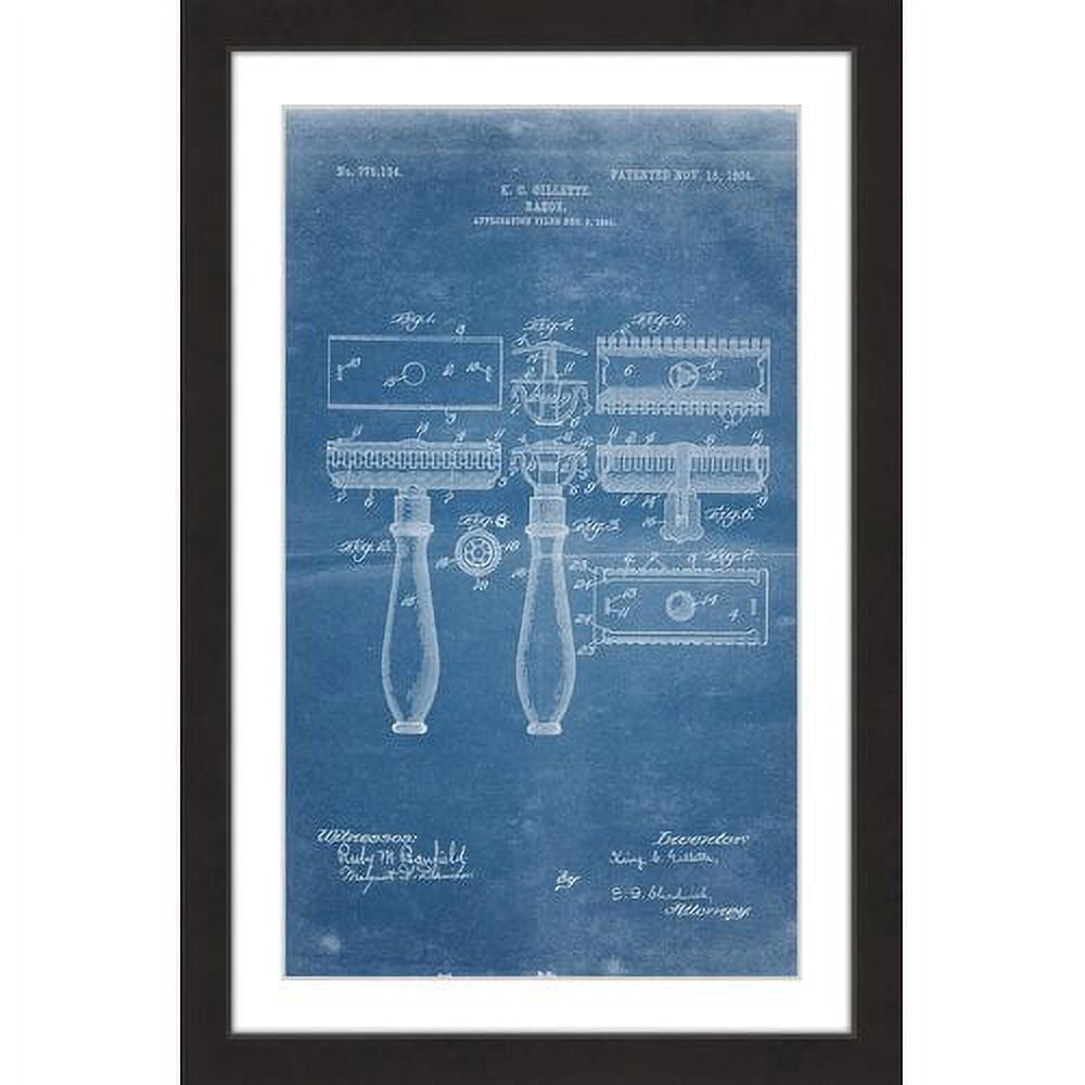 "Razor 1904 Blueprint" Framed Painting Print