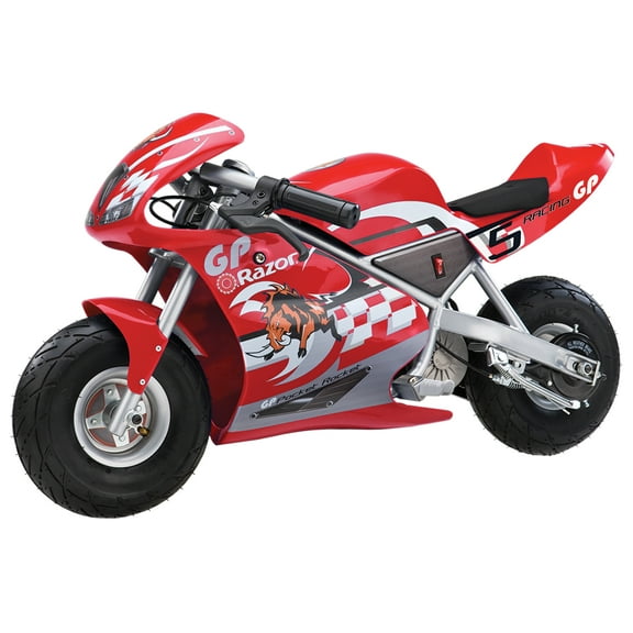Razor Pocket Rocket Electric Mini Bike, Age 13+, 15 Mph, 30-Min Run, 175lb Max, Red