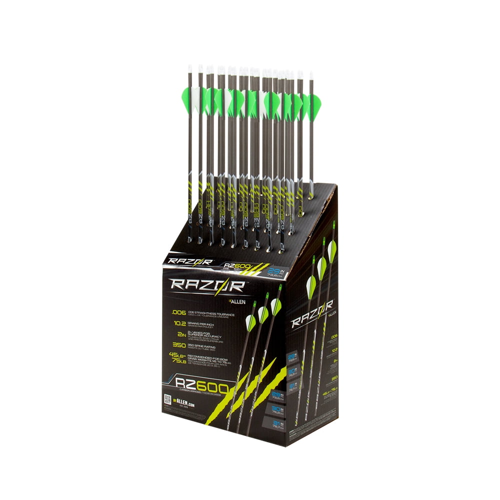Razor 31" Rz600 Carbon Arrow, 36-Pack, Black