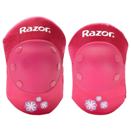 Razor 96783 Child Youth Kids Bike Elbow & Knee Pad Safety Set, Sweet Pea Pink