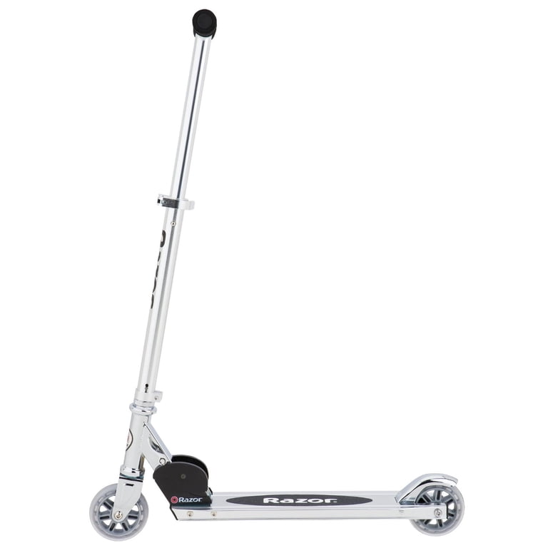 Razor A Folding Kick Scooter for Kids and Teenagers - Clear/Black