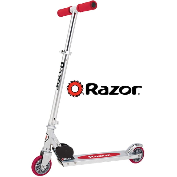 Razor A2 Kick Scooter for Kids - Wheelie Bar, Front Suspension, Lightweight, Foldable, Aluminum Frame and Adjustable Handlebars