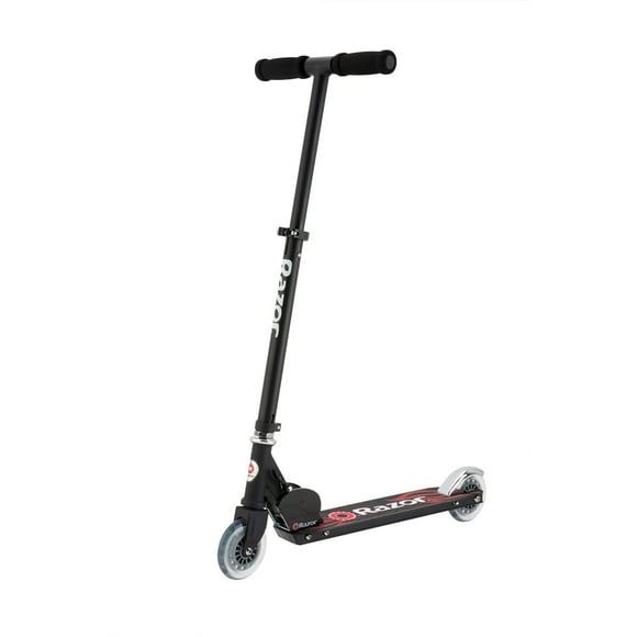 Razor A Kick Scooter for Kids, Lightweight, Foldable, Aluminum Frame, and Adjustable Handlebars, Black Color