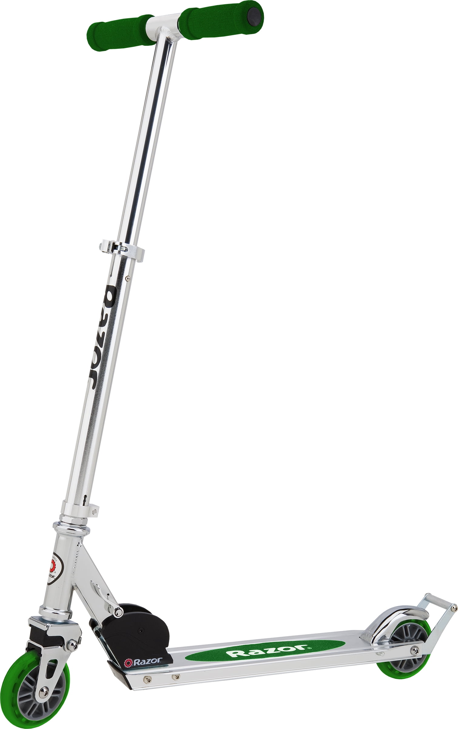 Razor A2 Kick Scooter – Green, Wheelie Bar, Foldable, Lightweight