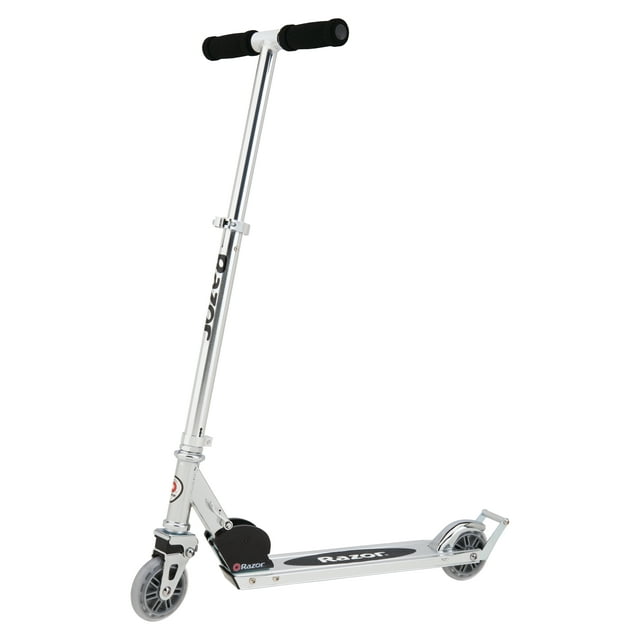 Razor A2 Kick Scooter for Kids - Wheelie Bar, Front Suspension, Lightweight, Foldable, Aluminum Frame, and Adjustable Handlebars