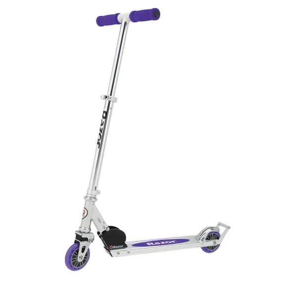 Razor A2 Kick Scooter for Kids - Wheelie Bar, Front Suspension, Lightweight, Foldable, Aluminum Frame, and Adjustable Handlebars