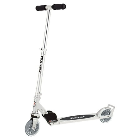 Razor A3 Silver Kick Scooter for Children 5+ and up - Larger Wheels, Lightweight Foldable