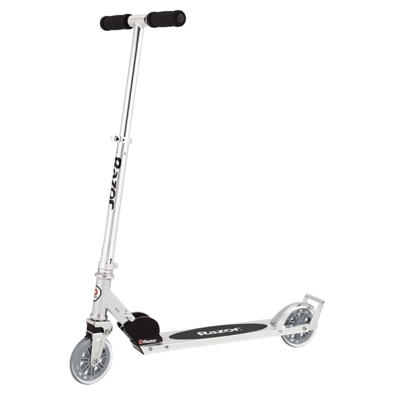 Razor A3 Silver Kick Scooter for Children 5+ and up - Larger Wheels, Lightweight Foldable
