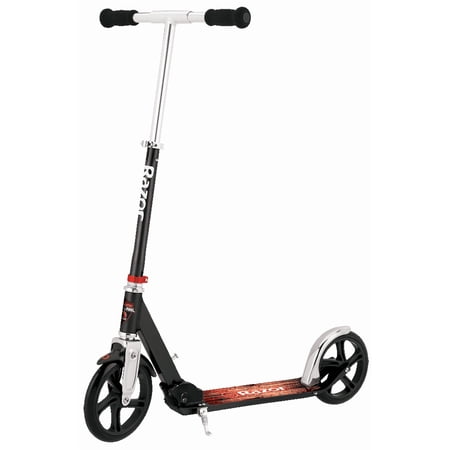 Razor A5 Lux Kick Scooter - Black, Large 8" Wheels, Foldable, Lightweight, for Child, Teen, Adult