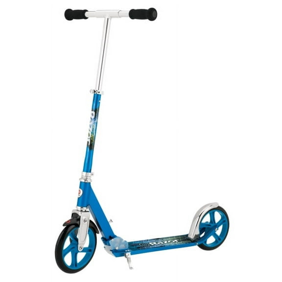 Razor A5 Lux Kick Scooter - Blue, Large 8" Wheels, Foldable, Lightweight for Child, Teen, and Adult