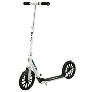 Razor A6 Foldable Kick Scooter - White, Large 10" Wheels, Anodized Aluminum, for Adult up to 220 lbs