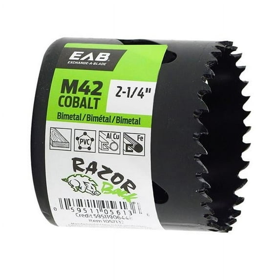 Razor Back 1057132 2.25 in. M42 Industrial Hole Saw - Recyclable Exchangeable