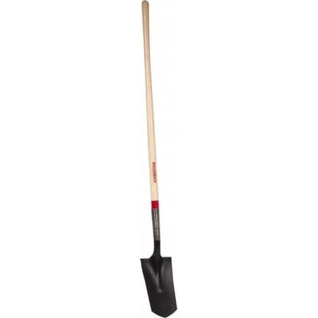 Razor-Back 12" High x 5-3/4" Wide Tapered Steel Shovel 48" Long Wood Straight Handle, Rolled