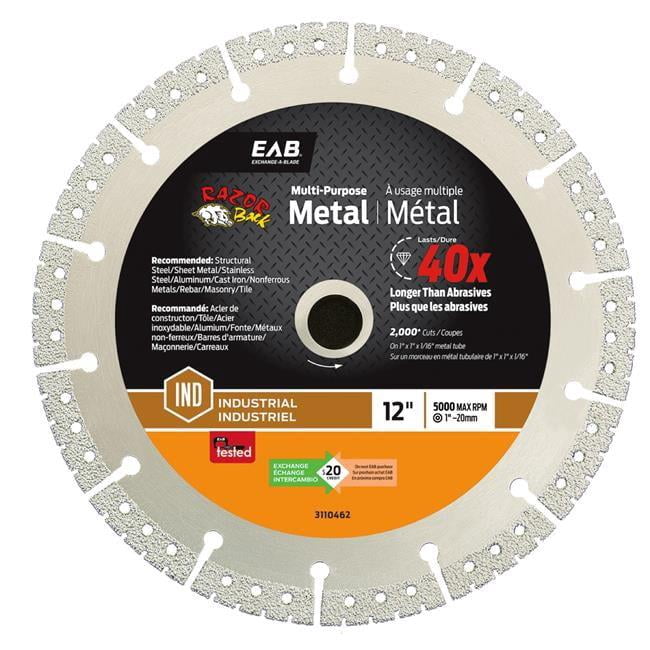 Razor Back 12 in. x Teeth Metal Cutting Razor Back Diamond Blade ...
