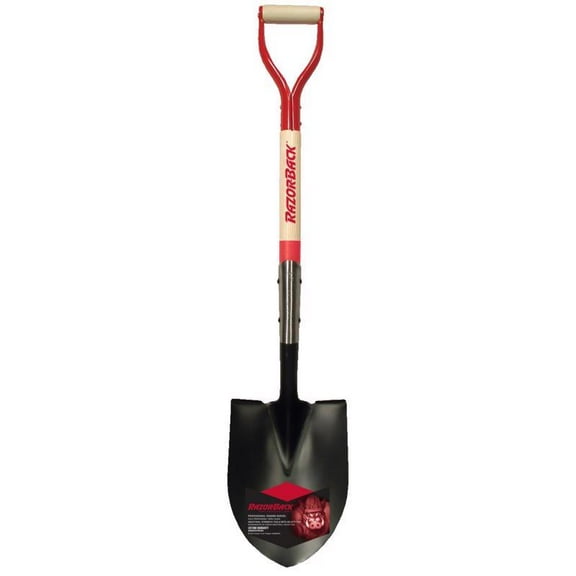 Razor-Back 41.5 in. Steel Round Shovel Wood Handle