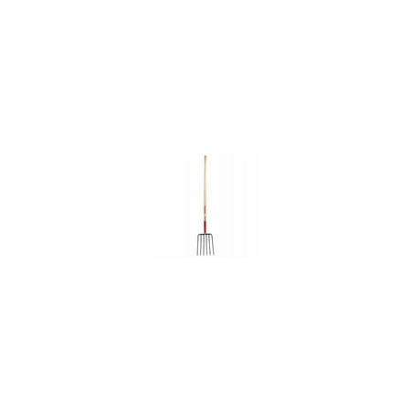 Razor-Back 74124 10 In. Forged Steel Manure Fork, 54 In. Handle, 6 Tines - Quantity 1