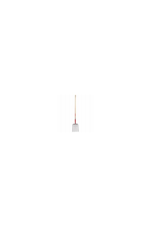 74124 10 In. Forged Steel Manure Fork, 54 In. Handle, 6 Tines - Quantity 1