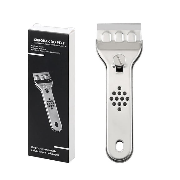 Razor Bla-de Scraper, Silicone Caulking Tool, Sealant Finishing Scraper with 1 Stainless Steelhead, Tool for Cleaning Window, Paint, Cooktop, Oven, Glass Stove Top Scraper