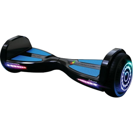 Razor Black Label Hovertrax Hoverboard for Kids Ages 8 and up - Black, Customizable Color Grip Tape & LED Lights, Up to 9 mph and 6-mile Range, 25.2V Lithium-Ion Battery, UL2272 Certified