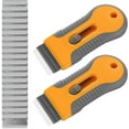 thumbnail image 1 of Razor Blade Scraper, 2 Pack Plastic Retractable Glass Scraper with 40 Pcs Extra Razor Blades, Cleaning Razor Scraper for Windows Metal Vinyl Car Glue, 1 of 7