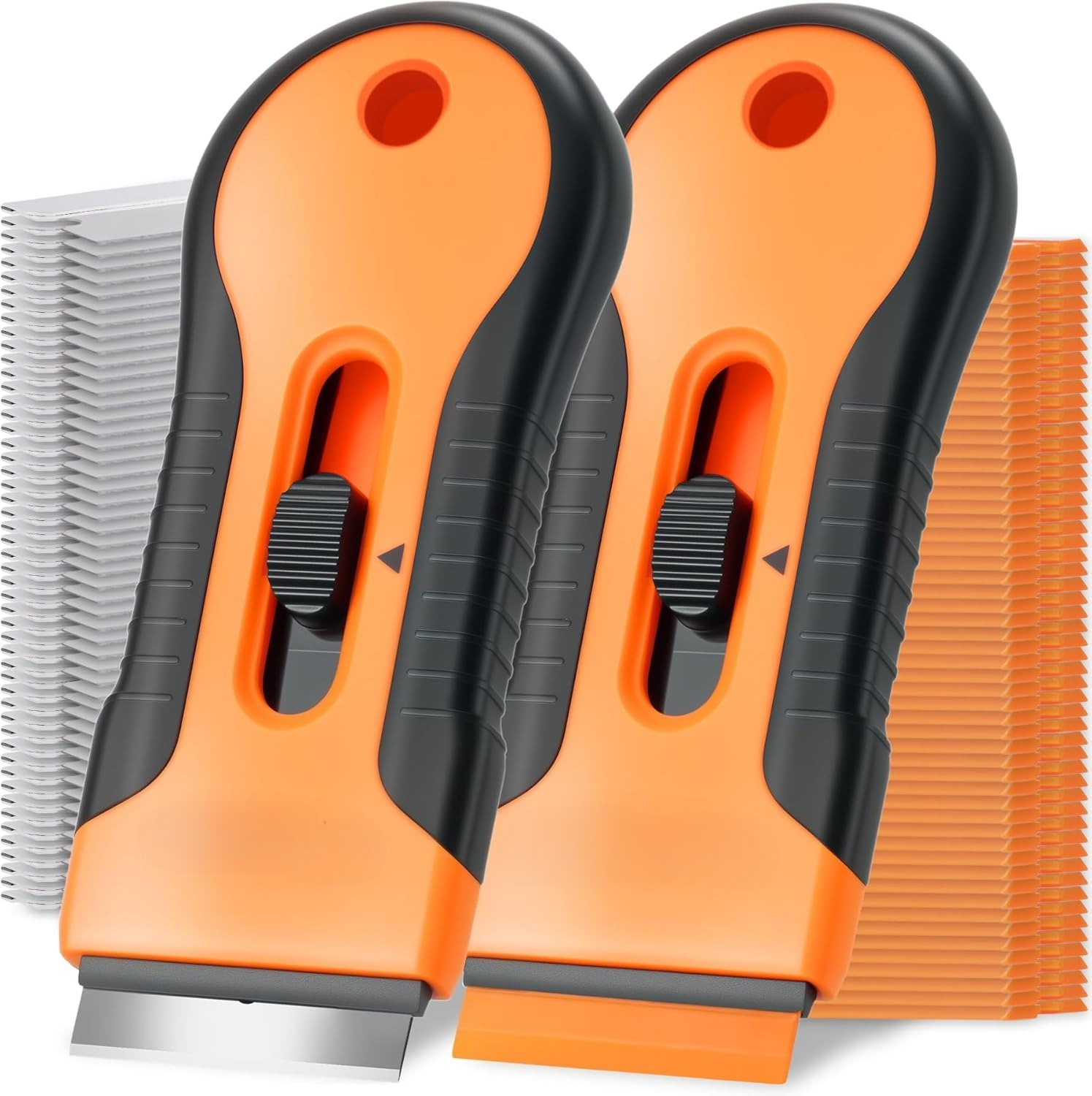 Mainstays Razorblade Scraper Paint Scraper Razor Blade Scraper Tool Kit - 2 Scrapers With 50 Blades ...