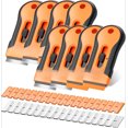 thumbnail image 1 of Razor Blade Scraper Tool, 2 Pack Razor Scraper Set with Extra 80Pcs Razor Blades -30Pcs Metal and 50Pcs Plastic Blades, Cleaning Scraper Tool, Cooktop, Paint, Glass Scraper, 1 of 5
