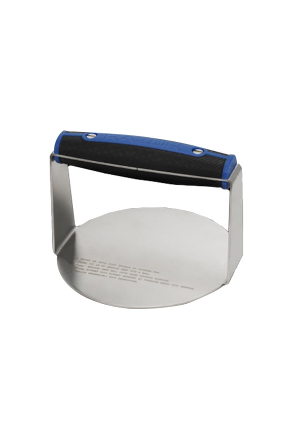 Burger Smasher Stainless Steel Press With Stay-Cool Textured Handle Blue