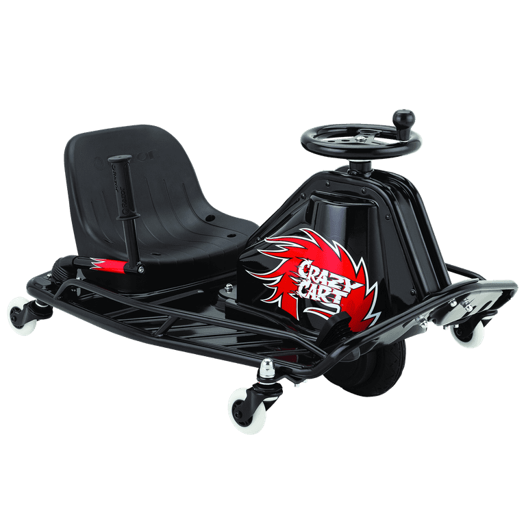 Razor Crazy Cart DLX 24V Electric Powered Ride On up to 12 mph Drifting Go Kart For Ages 9