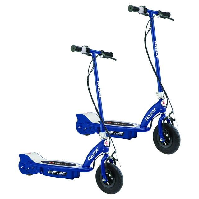 Razor E125 24V Motorized Battery Powered Electric Scooter, Blue (2 Pack