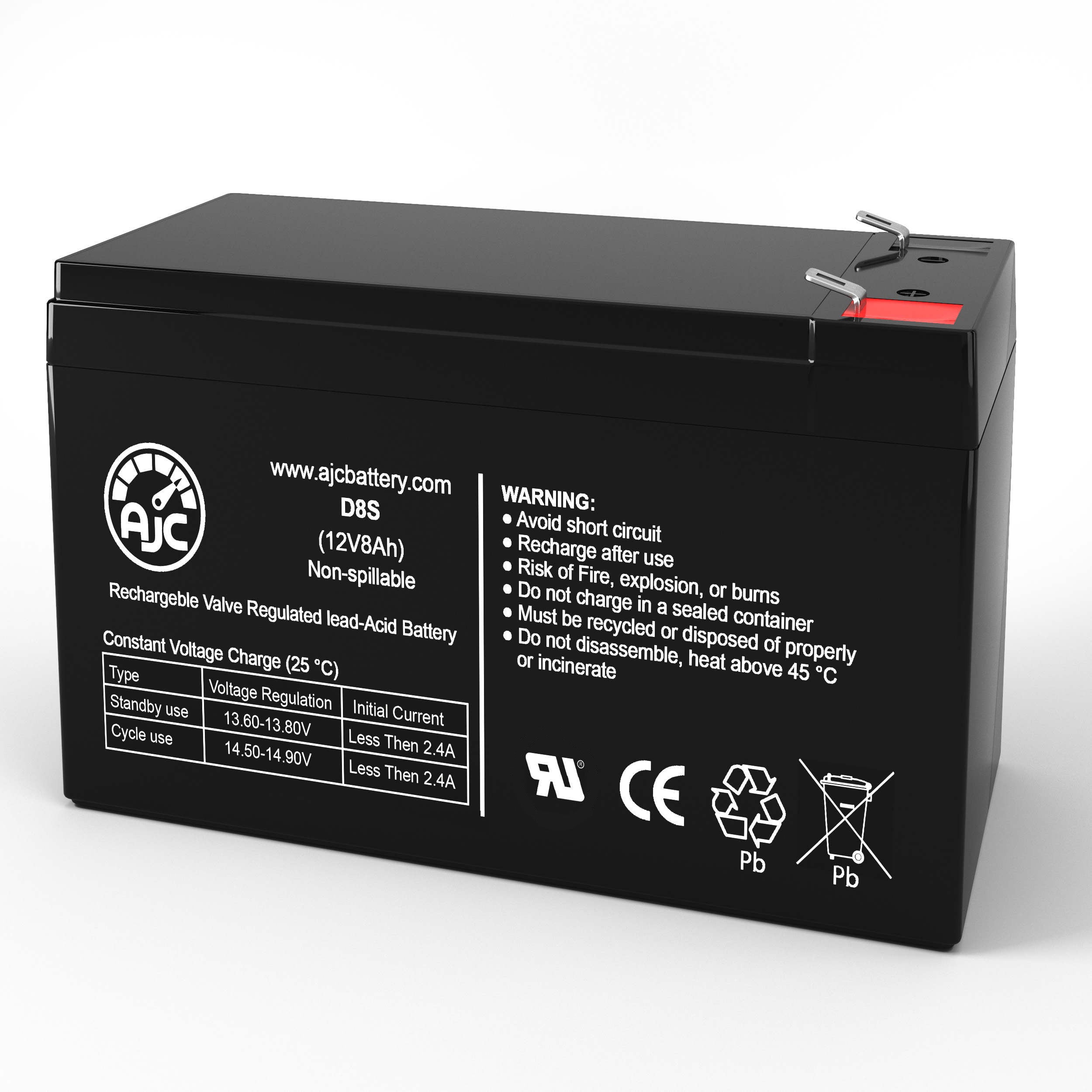 Razor E300 12V 8Ah Electric Scooter Battery - This Is an AJC Brand Replacement