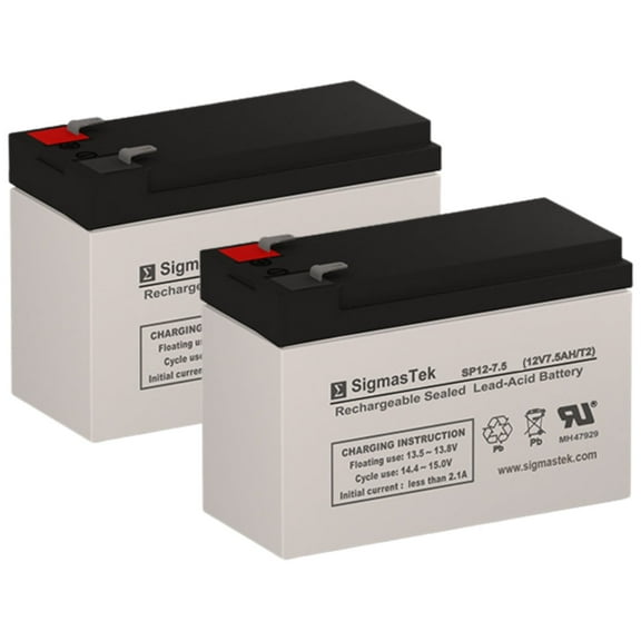 Razor E300 Electric Scooter Replacement Battery Set of 2 SigmasTek SP12-7.5 (T2)