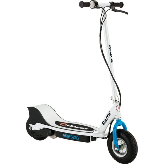 Razor E300 Electric Scooter - White, up to 15 mph, for Teen and Adult up to 220 lbs, Unisex