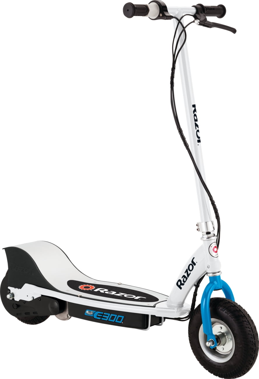 Razor E300 Electric Scooter – White, for Ages 13+ and up to 220 lbs, 9″ Pneumatic Front Tire, Up to 15 mph & up to 10-mile Range, 250W Chain Motor, 24V Sealed Lead-Acid Battery, Unisex Sansujyuku sansujyuku.com