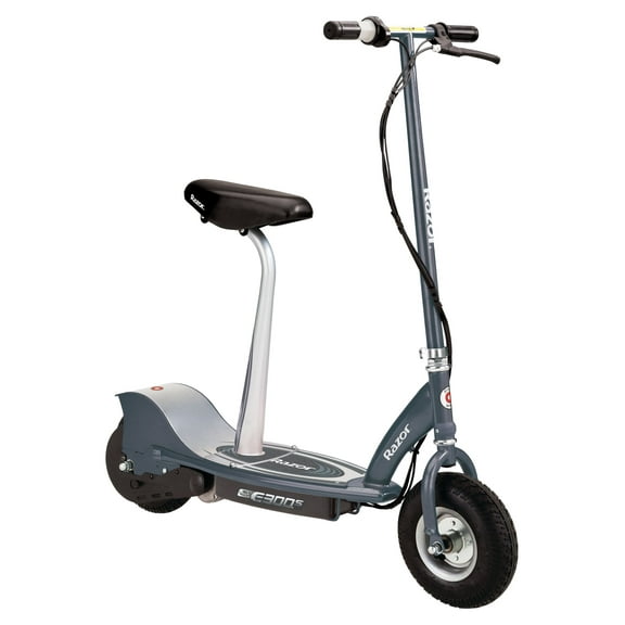 Razor E300S Seated Electric Scooter, Age 13+, 15 Mph, 40-Min Run, 220lb Max, Matte Grey