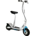 thumbnail image 1 of Razor E300S Seated Electric Scooter - White, for Ages 13+ and up to 220 lbs, 9" Pneumatic Front Tire, Up to 15 mph & up to 10-mile Range, 250W Chain Motor, 24V Sealed Lead-Acid Battery, 1 of 9