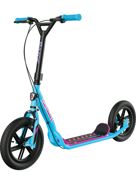 Razor Flashback Kick Scooter – Blue, BMX Style, 12" Mag Wheels Air-filled Tires, for Kids and Teens