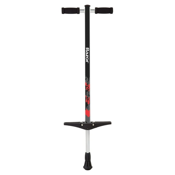 Razor Gogo Pogo Stick - Black/White, for Kids and Teens Ages 6+ and Up, Max Rider Weight 140 lbs, Unisex