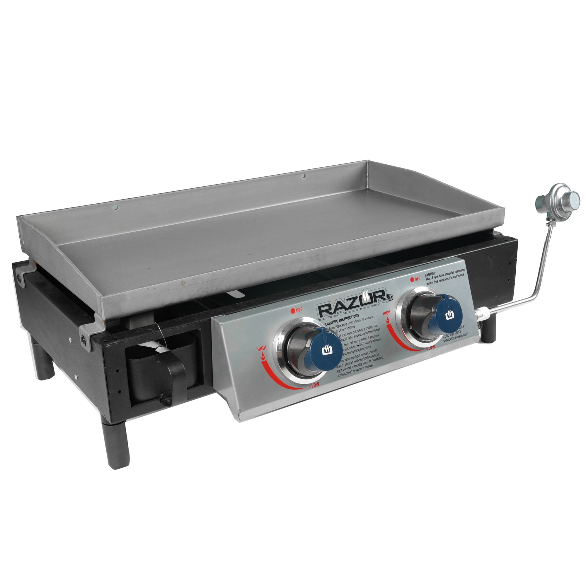 Open Box Razor Griddle 25 Inch Portable 2 Burner LP Propane Gas Grill